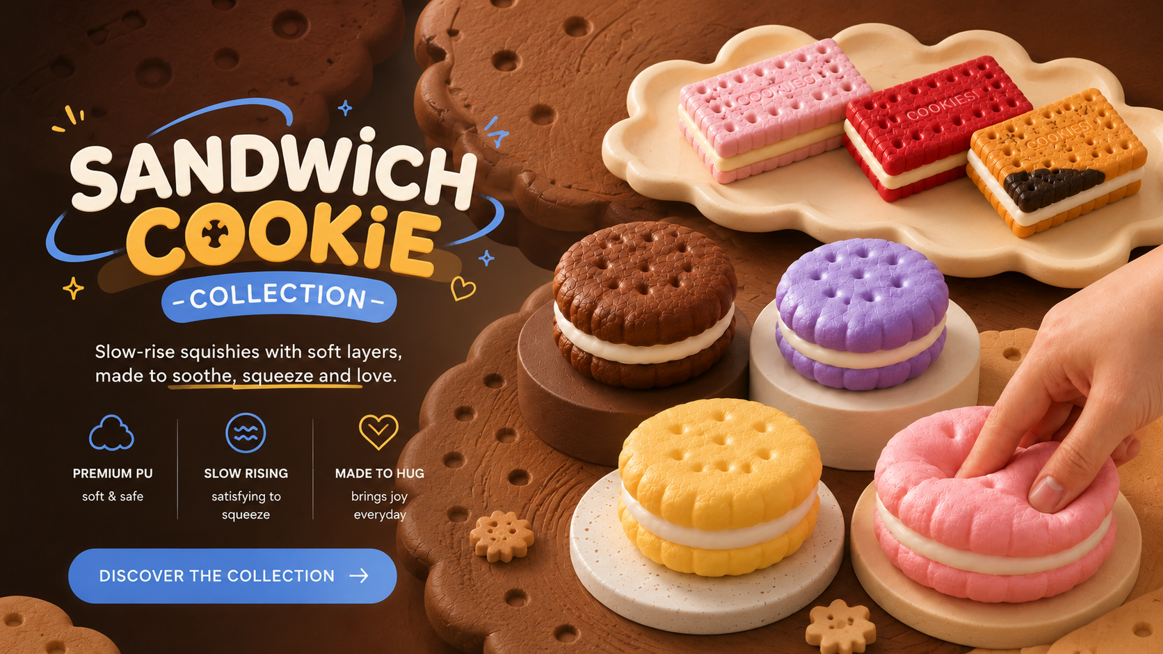 Sandwich cookie squishies